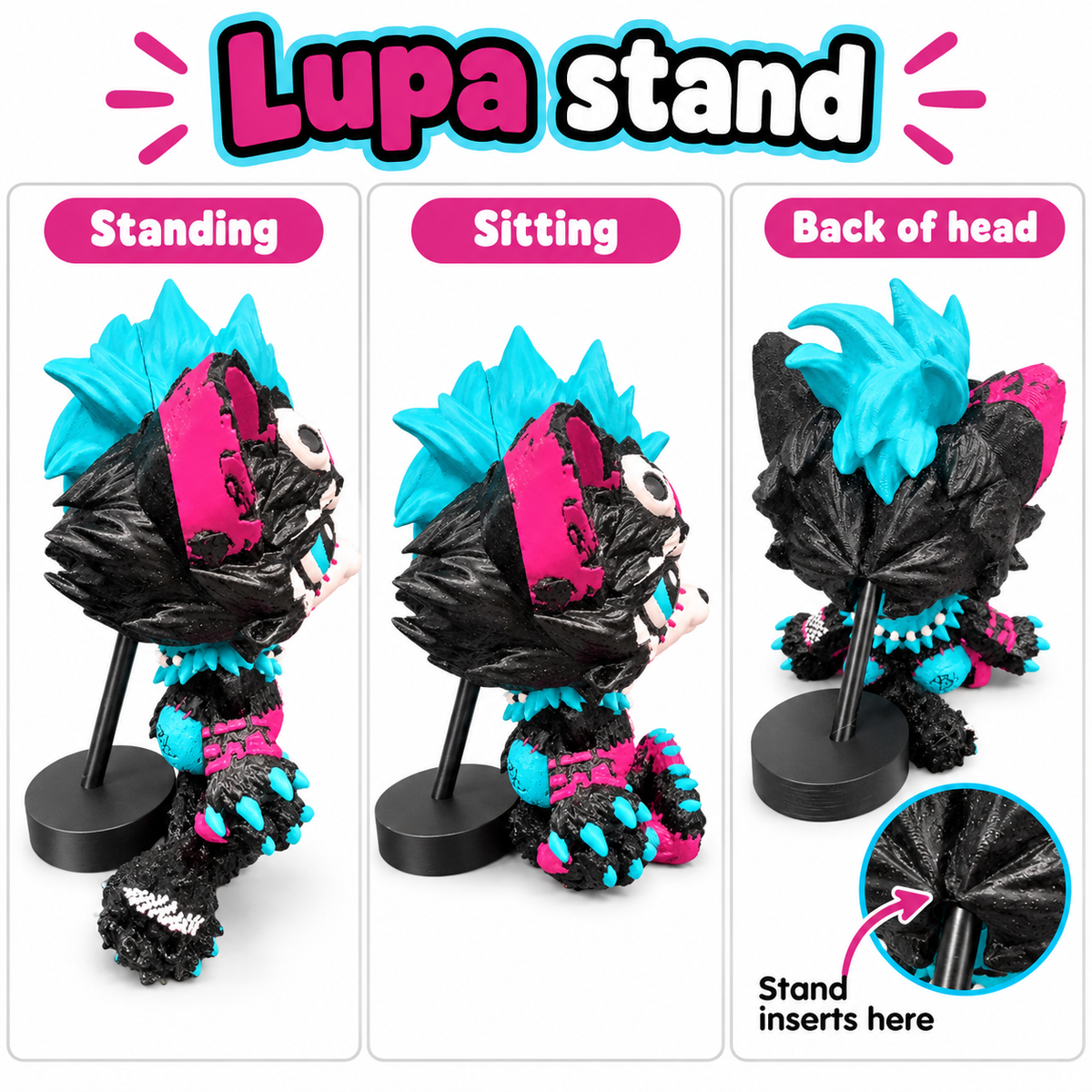 Lupa Wolf Pup display Stand accessory for sitting and standing positions