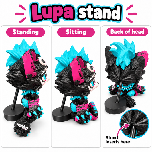 Lupa Wolf Pup display Stand accessory for sitting and standing positions