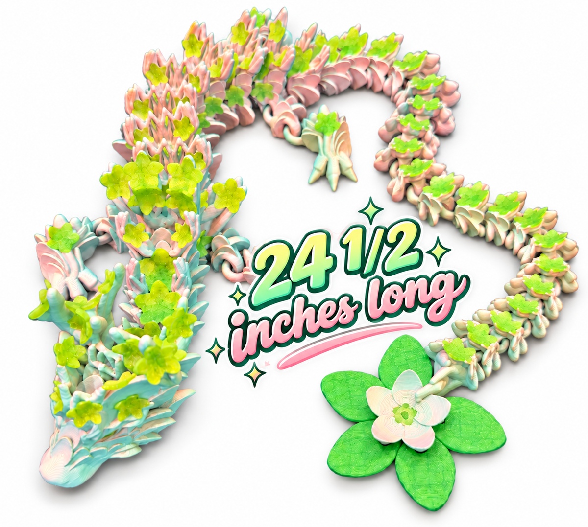 Cherry Blossom Dragons (Large) 24.5 inch 3d printed figurine