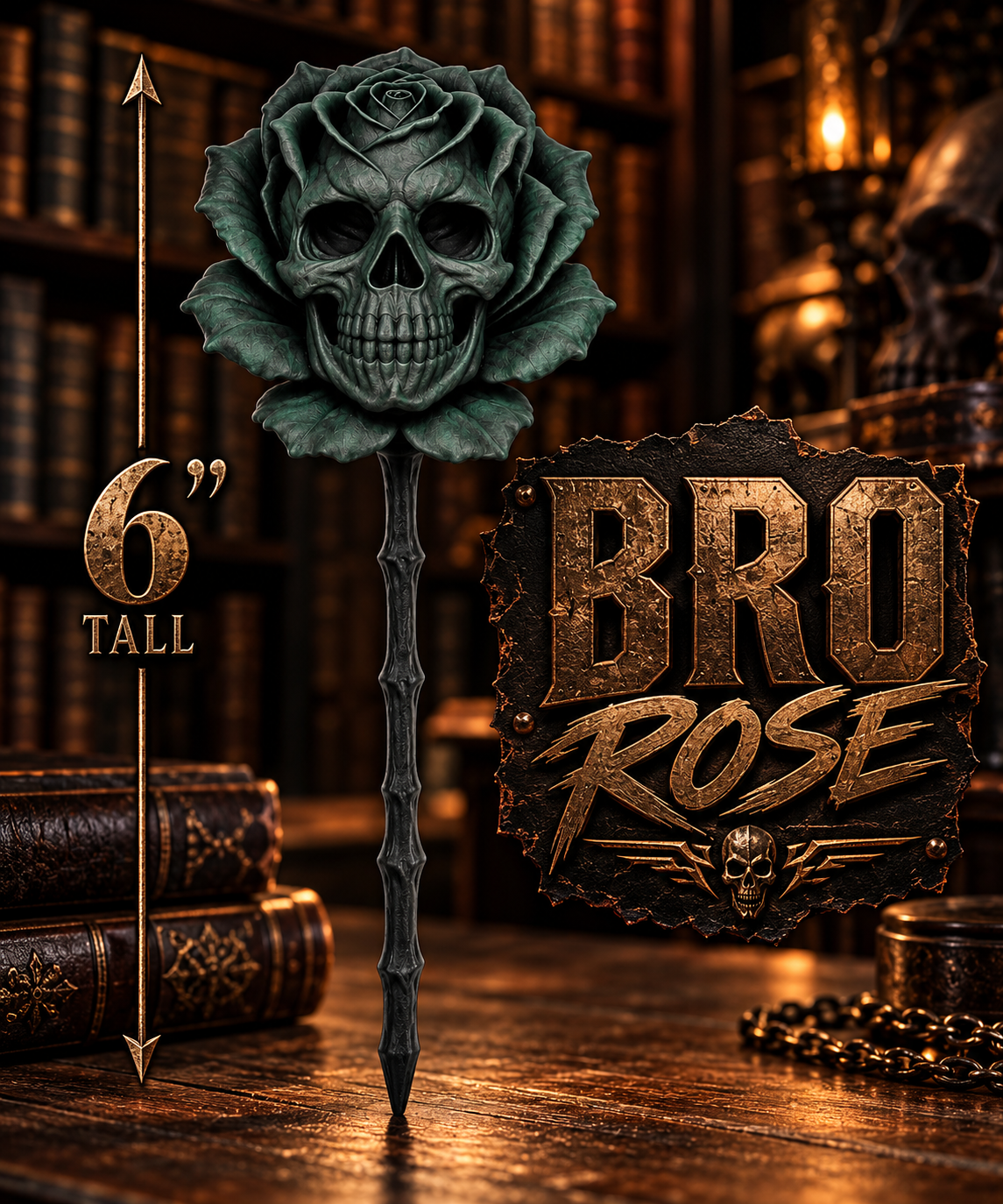 The Bro Rose 3d printed Skull Rose