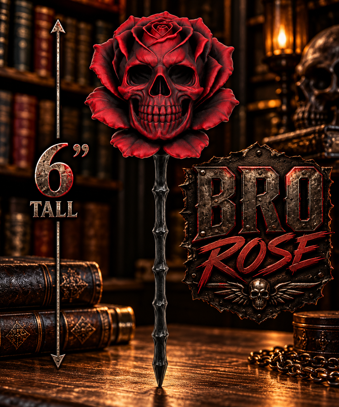 The Bro Rose 3d printed Skull Rose