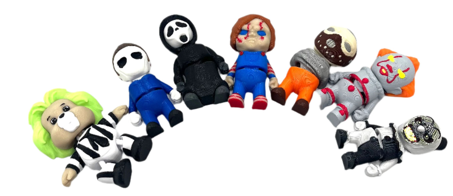 Horror Minis | 3D Printed Articulated Horror Movie Figures