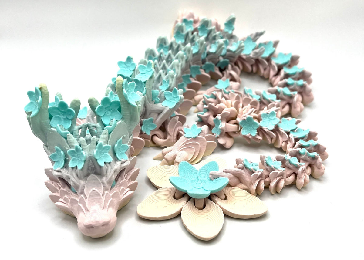 Cherry Blossom Dragons (Large) 24.5 inch 3d printed figurine