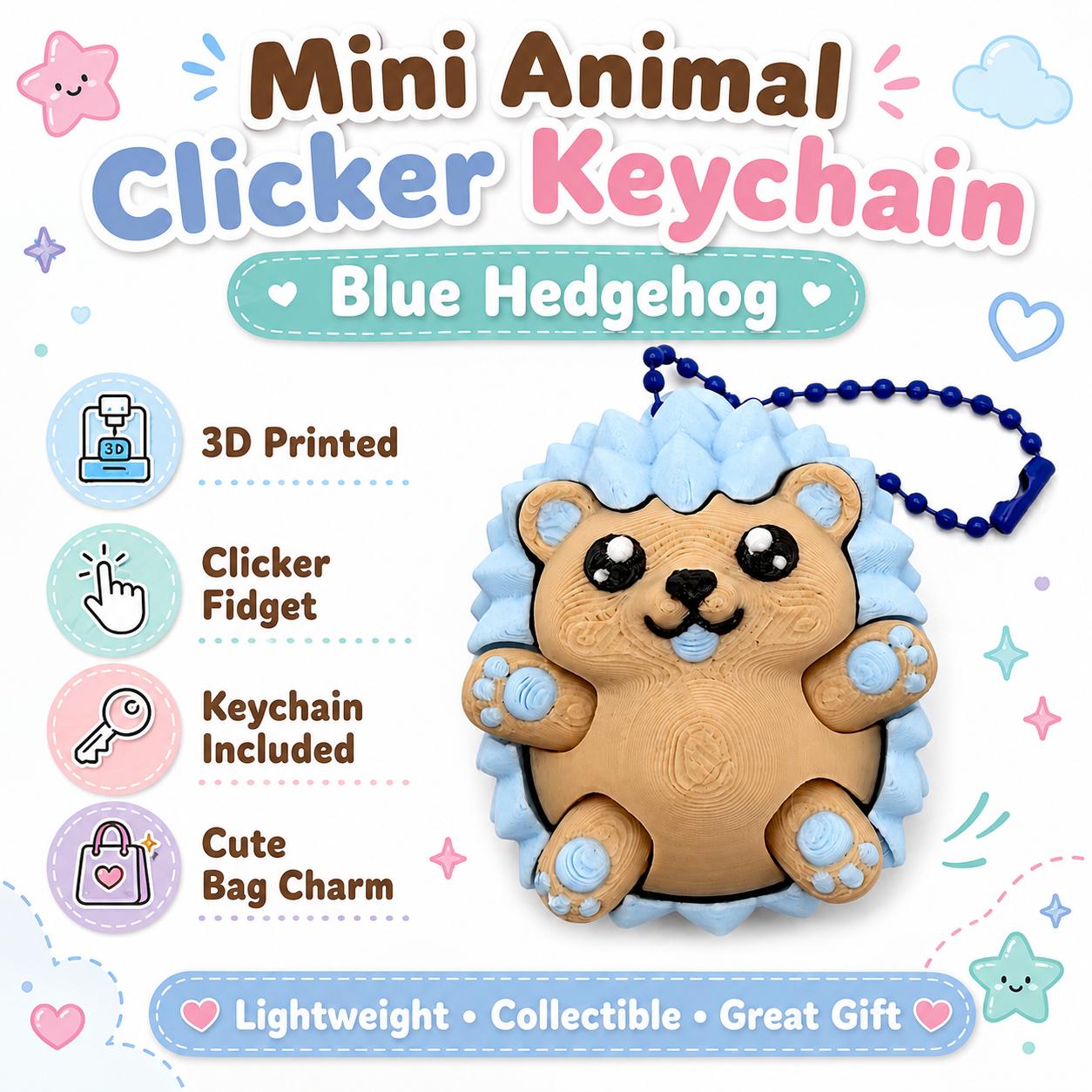 Bag Buddy's Animal Clickers Keychain Figurines — Articulated Fidget Charms