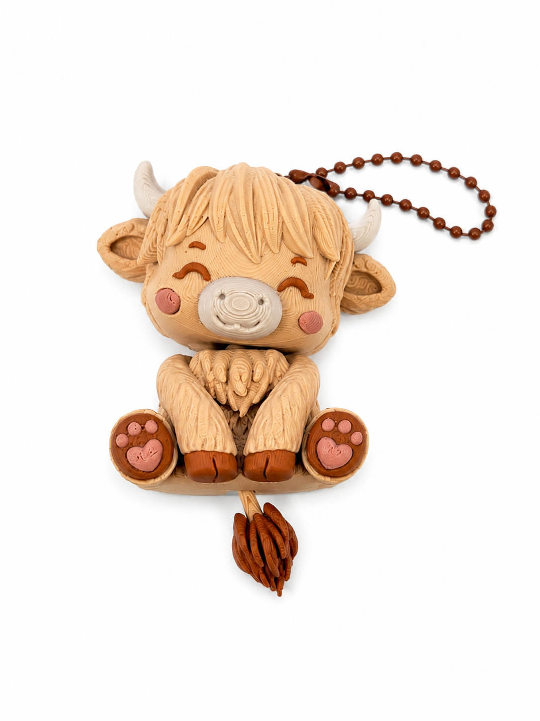 Highland Cow Blonde bag buddy keychain