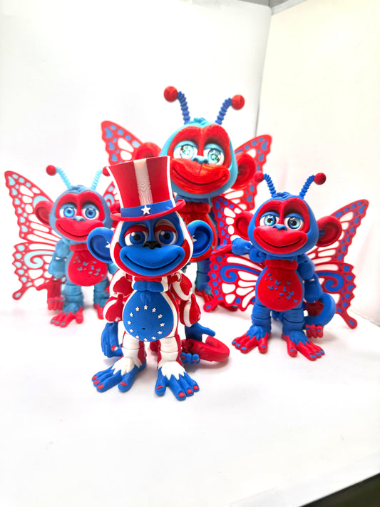 USA Monkey Figurines — 6", 6.5" & 9" Articulated