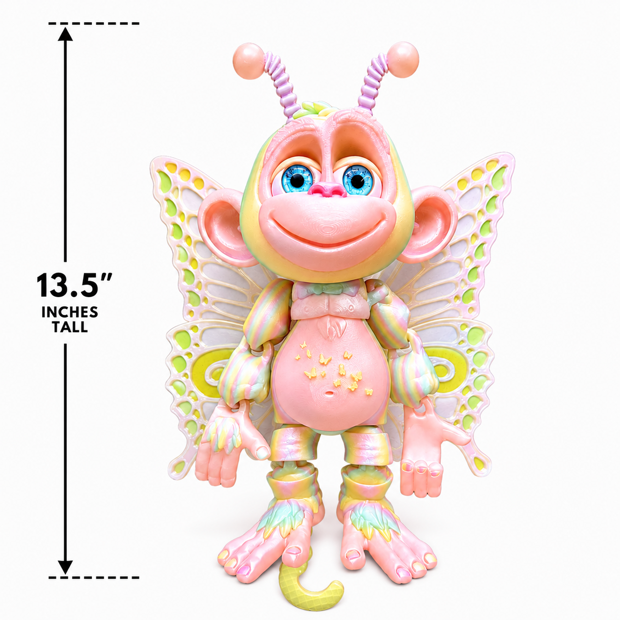 13.5" Butterfly Monkey | Giant Articulated 3D Printed Collectible | HixTown