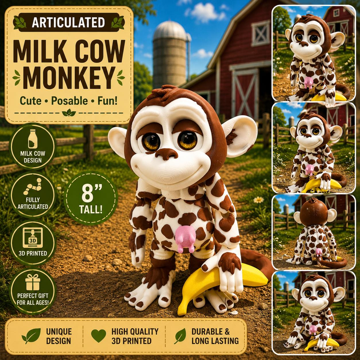 8" Monkey's Den Articulating Figurine