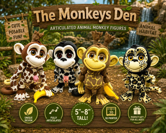 Animal Monkeys — 5"  Articulated