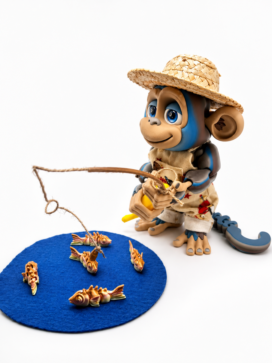 Cowboy Monkey - Rootin' Tootin' Collection - Articulated 3D Printed Collectible with Outfit & Accessories
