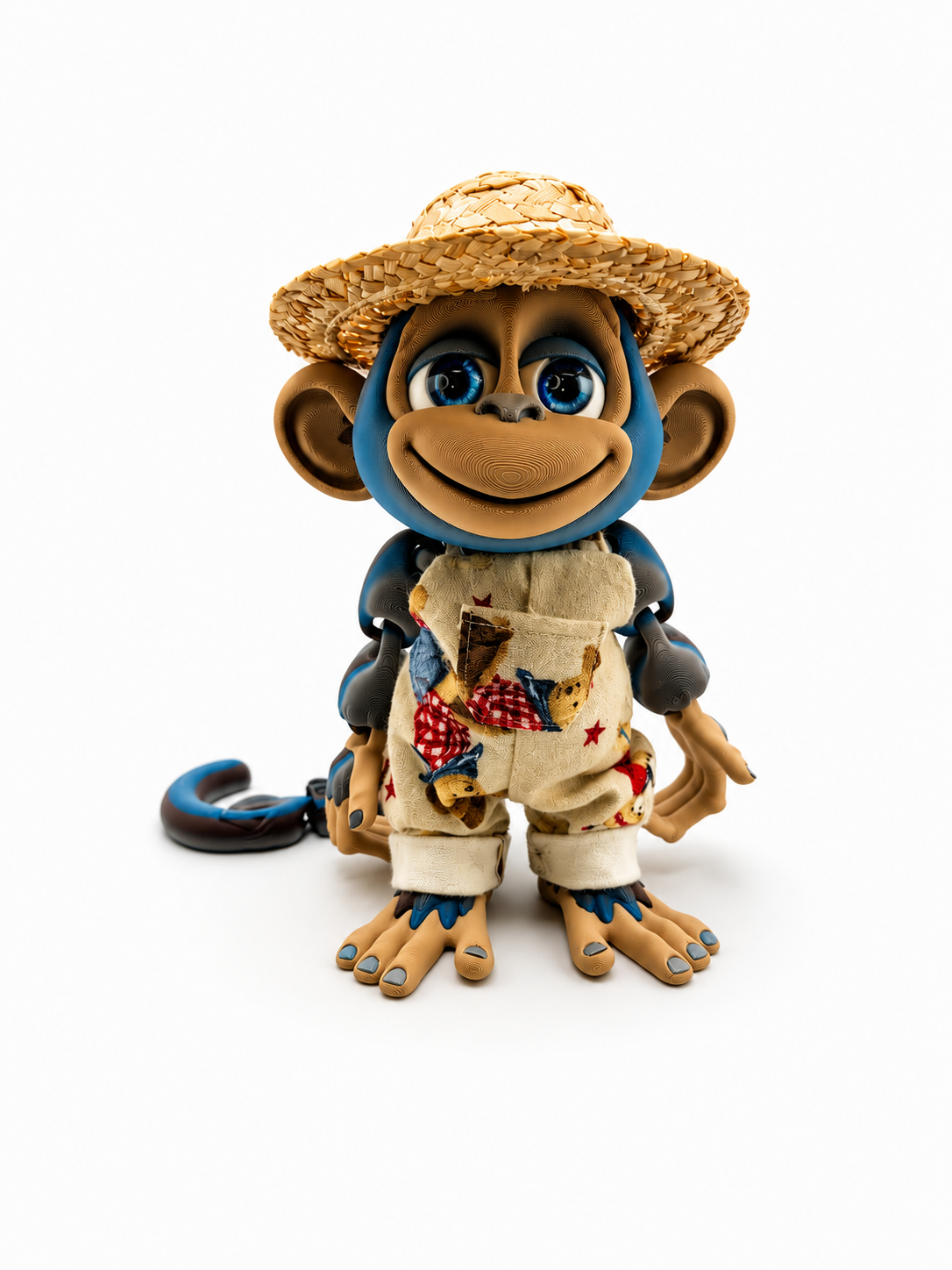 Cowboy Monkey - Rootin' Tootin' Collection - Articulated 3D Printed Collectible with Outfit & Accessories
