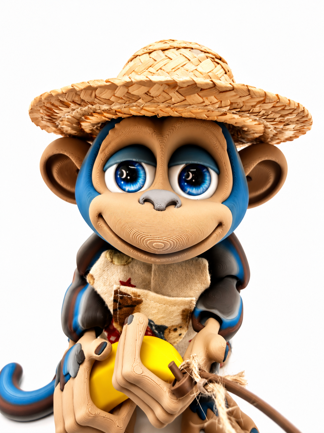 Cowboy Monkey - Rootin' Tootin' Collection - Articulated 3D Printed Collectible with Outfit & Accessories