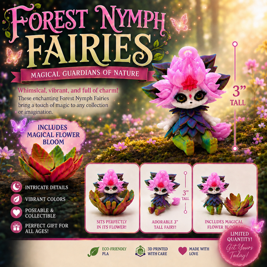 Forest Nymph Fairy 3 inch articulated collectible with flower bloom