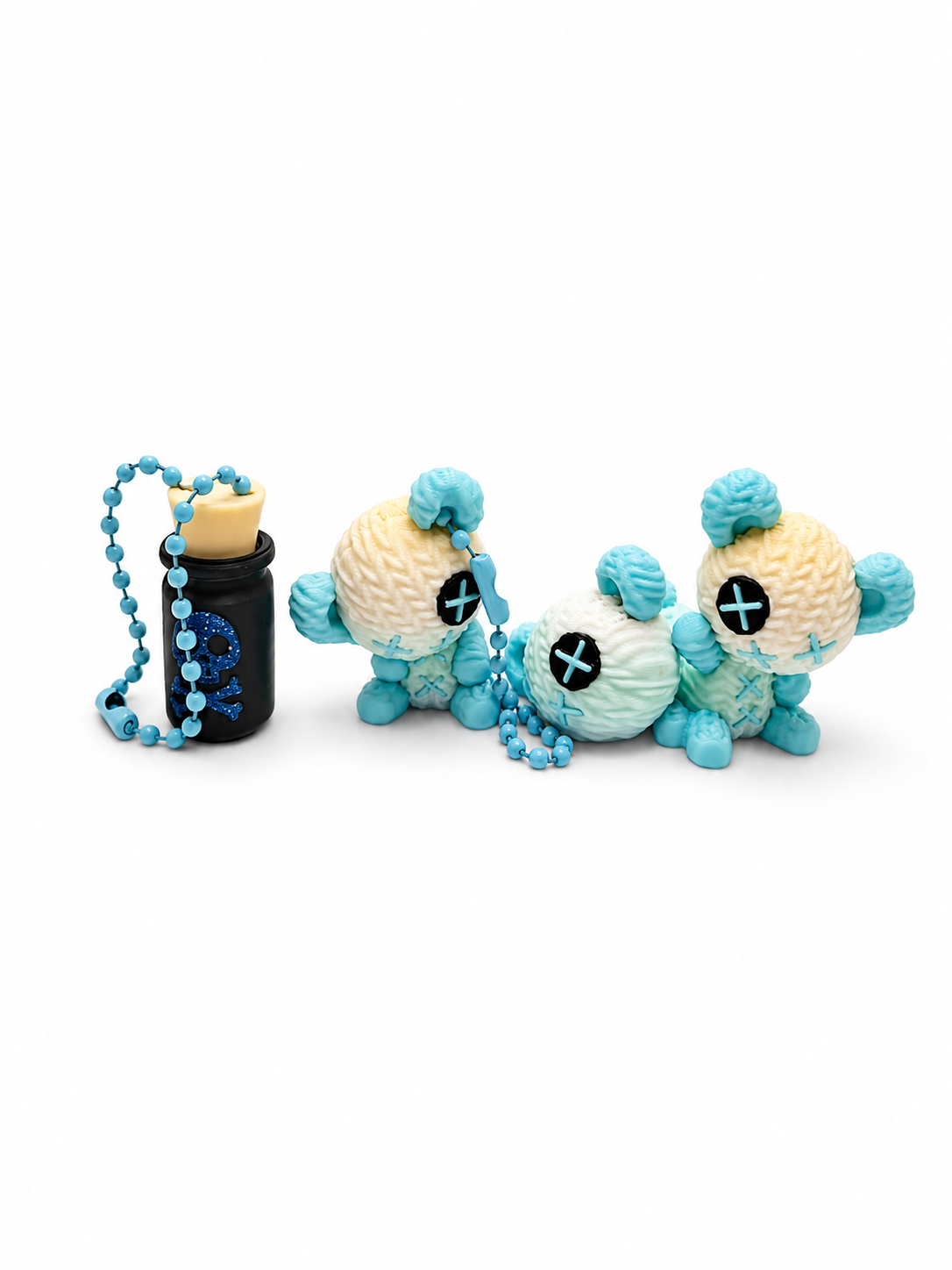 Blue & Cream Lupa stuffies and potion bottle (Med/Small)